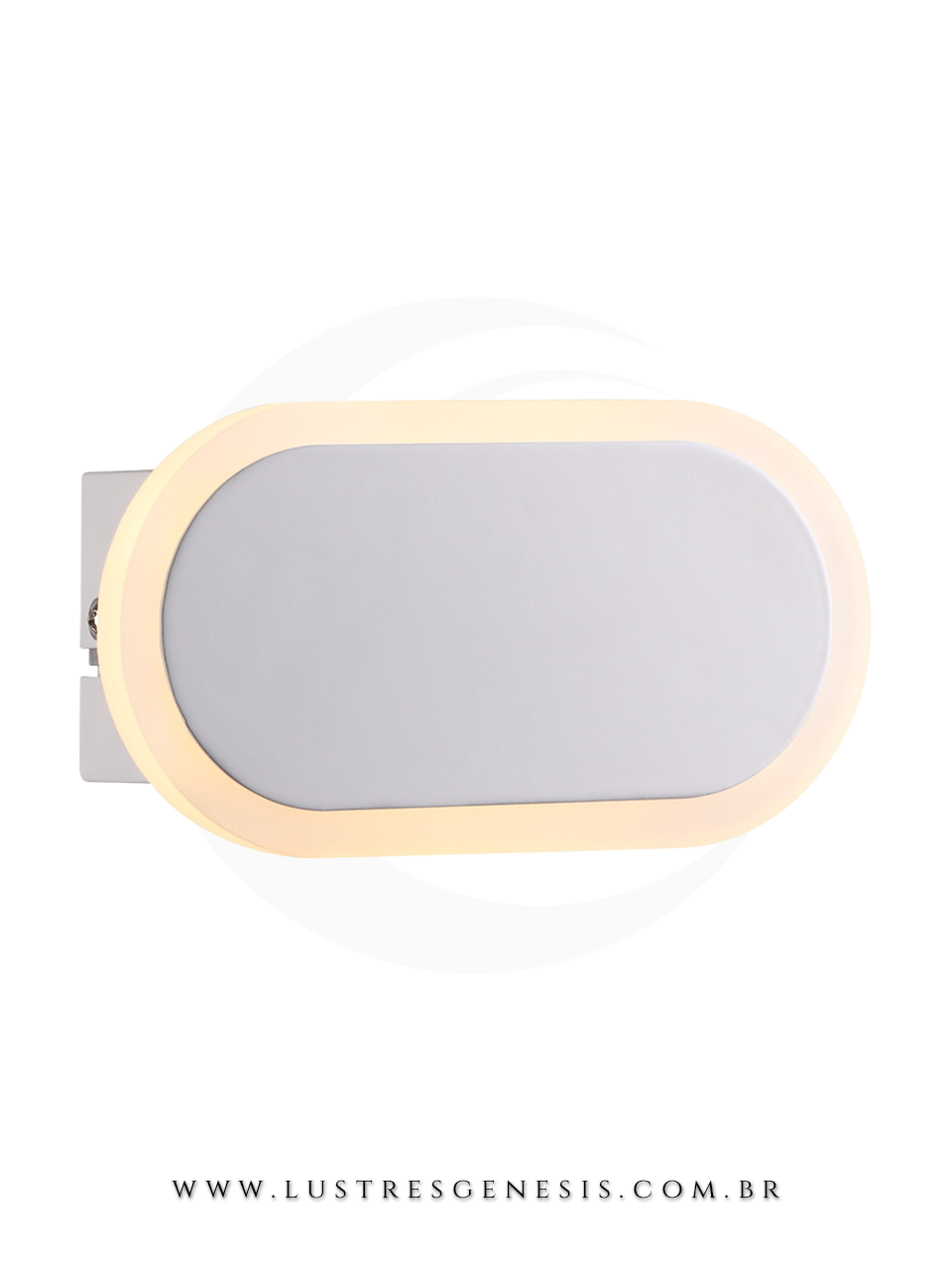 Luminaria Arandela Led Redonda Metal Acrilico DCB01125 7W 3000K Bivolt, Banheiro, Espelho do Banheiro, Lavabo, Suite Master